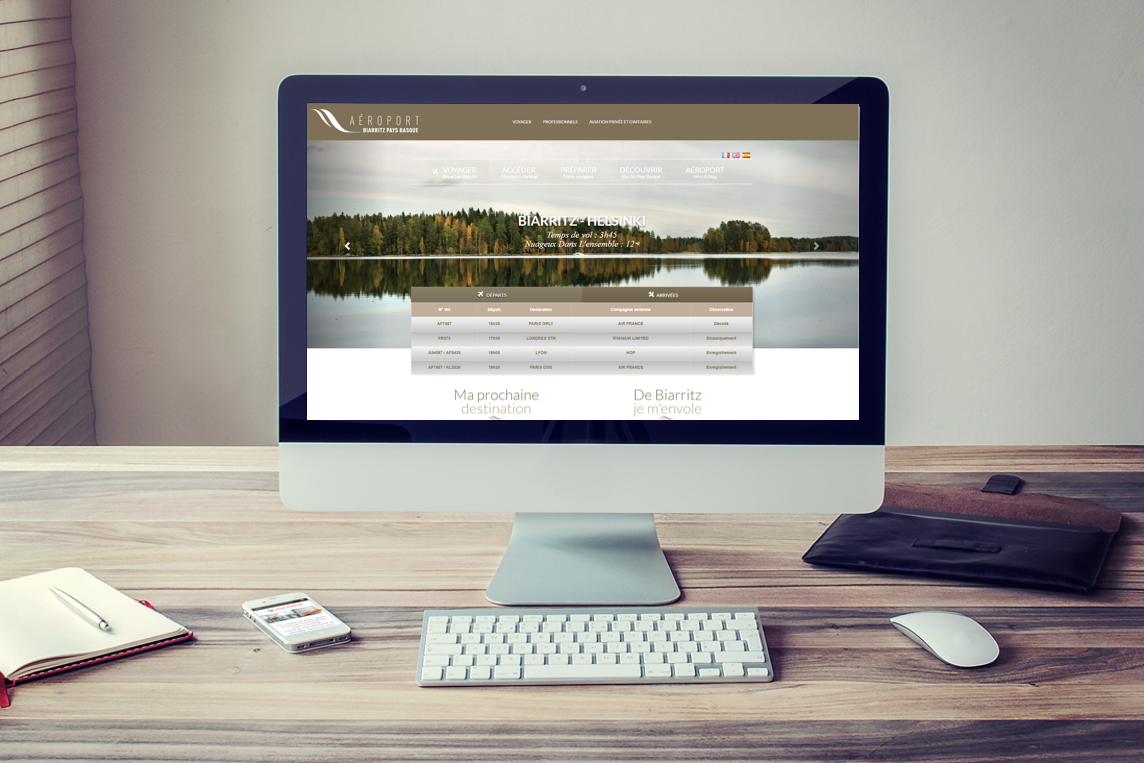 Une invitation au voyage tout en images pour le nouveau site de l&rsquo;Aéroport Biarritz Pays Basque