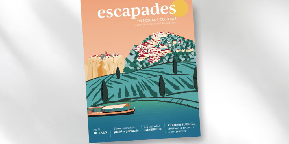Couverture du magazine de destination Escapades en Toscane Occitane
