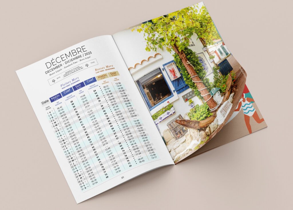 Destination Biarritz Calendrier des marées Agence ho5