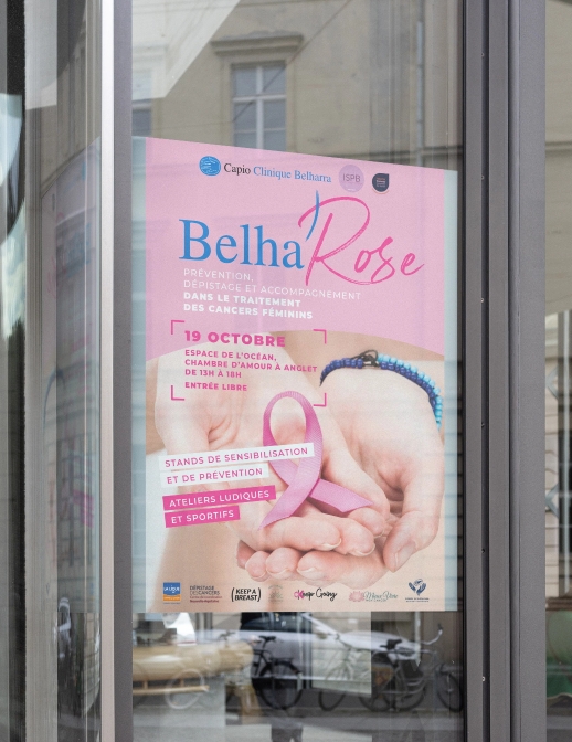 creation de l'affiche pour belharose pour la clinique belharra