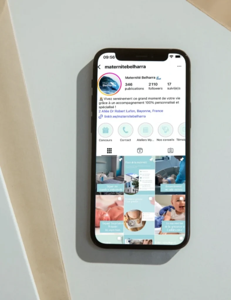 community management pour la clinique belharra et la maternité