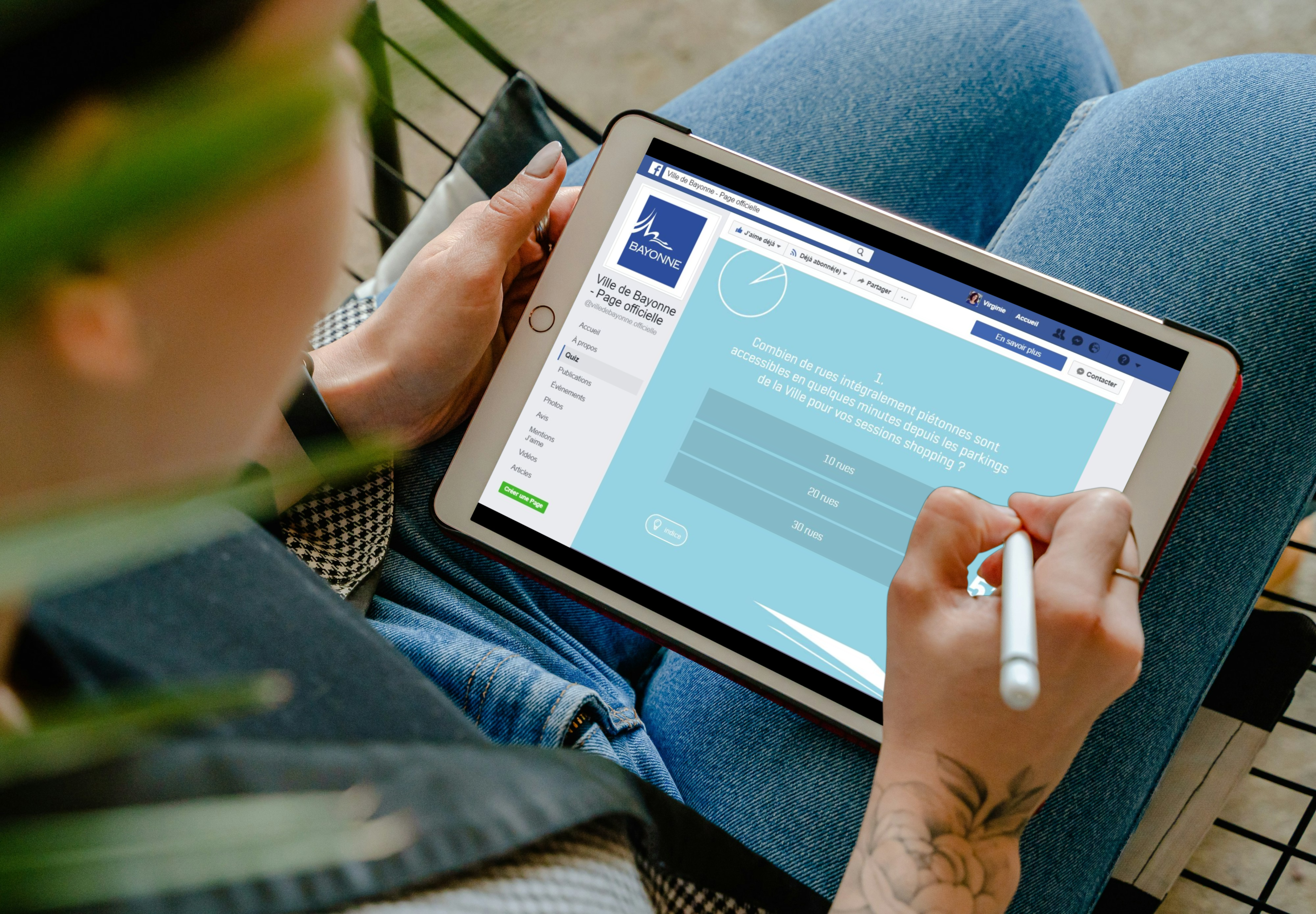 jeu facebook pour ville de bayonne par agence ho5