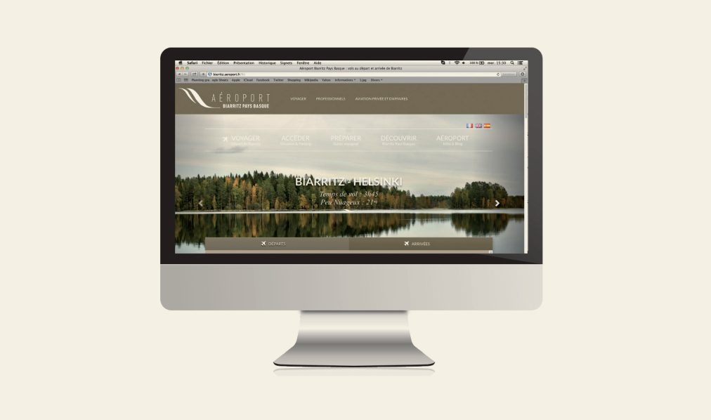 creation webdesign aeroport biarritz pays basque par l'agence ho5