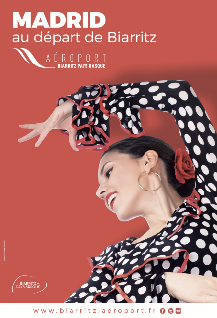 campagne affichage destinations aeroport biarritz pays basque par l'agence ho5