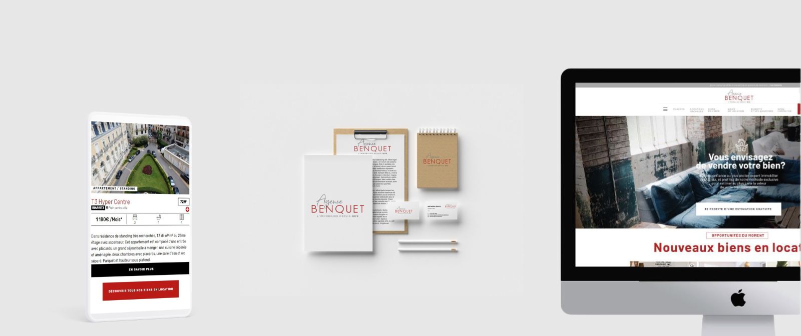 creation identite graphique et site internet agence benquet par agence ho5