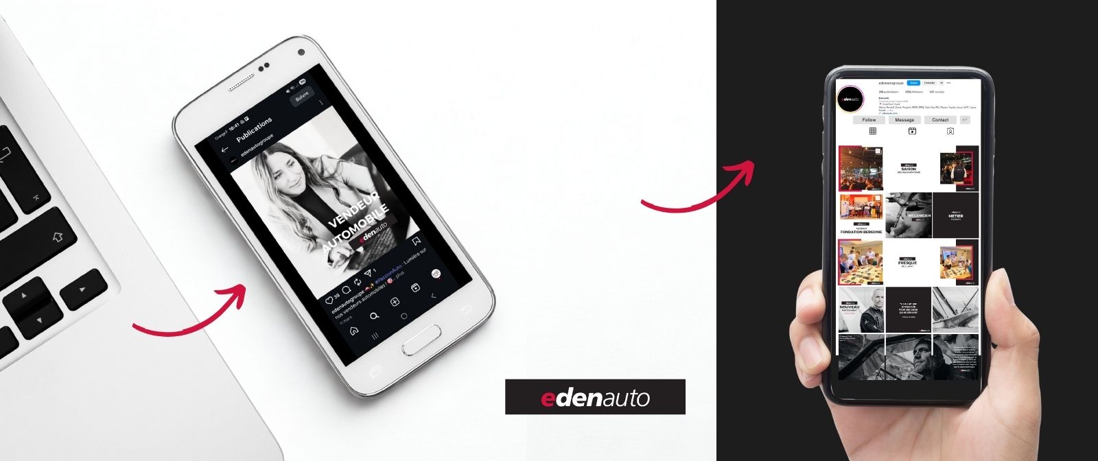 community management et shooting photo edenauto par agence ho5