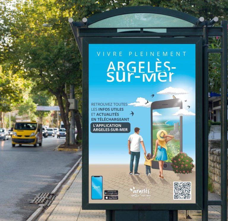 Affichage urbain pour argeles sur mer par l'agence ho5