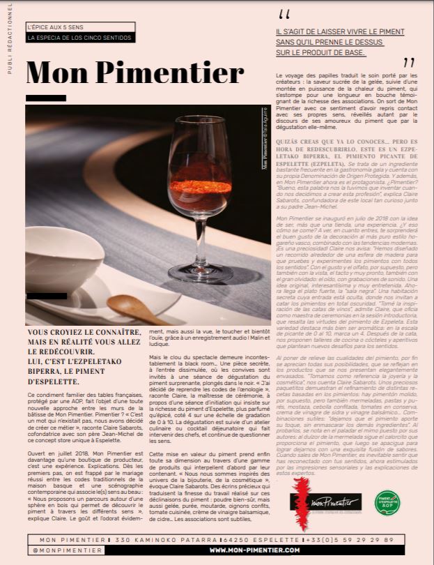 publiredac-mon-pimentier par l'agence ho5 pour destination biarritz