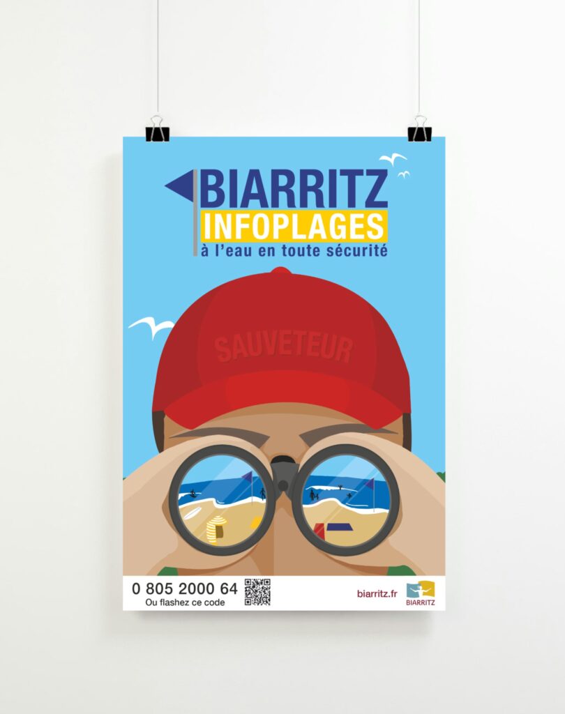 campagne sensibilisation guide infoplages ville de biarritz par agence ho5