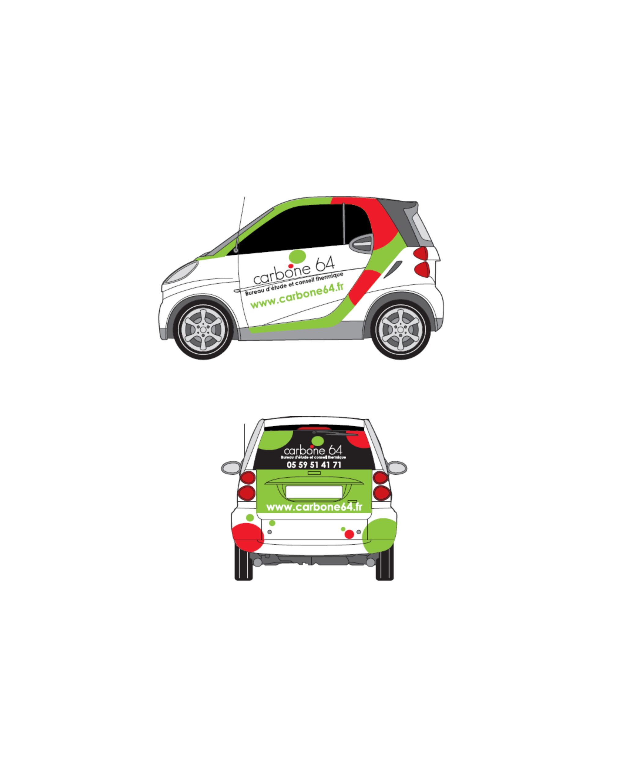 habillage vehicule carbone 64 par agence ho5