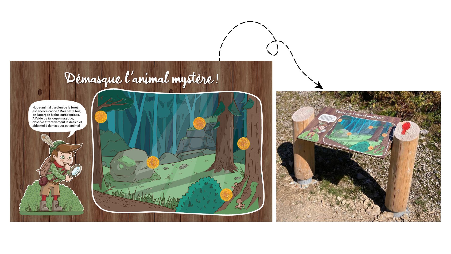 thematisation sentier le bois du croe par agence ho5