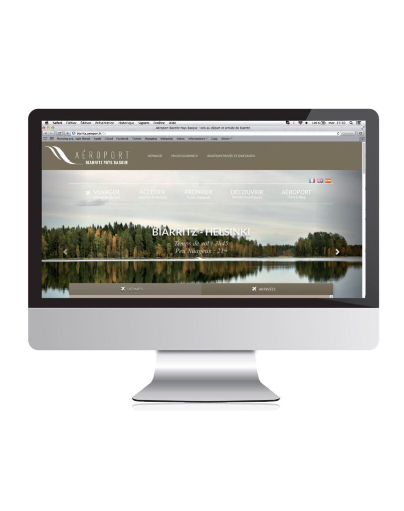 creation site internet aeroport biarritz pays basque par agence ho5